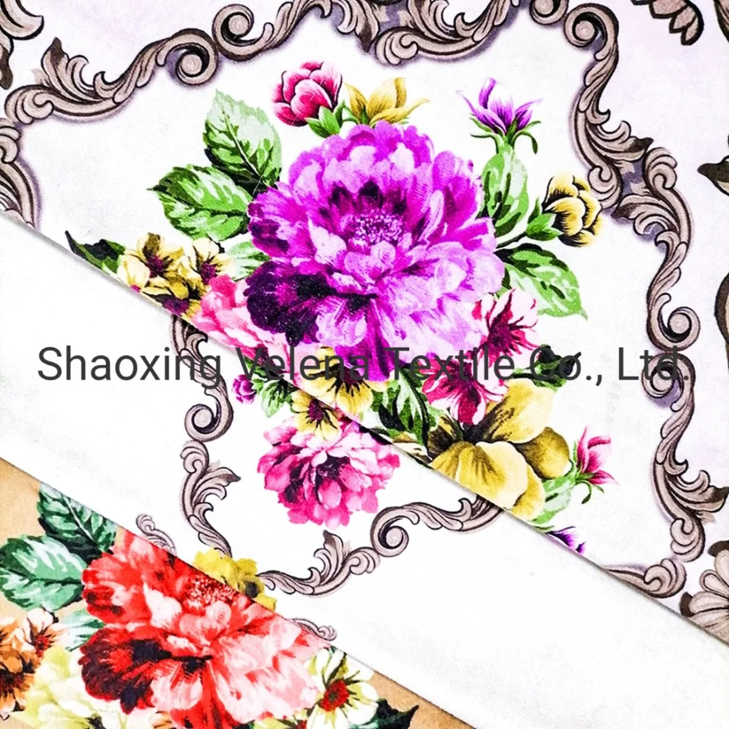 Printing Polyester FDY Vinice Fudan Velvet Fabric for Sofa Curtain Upholstery Fabric