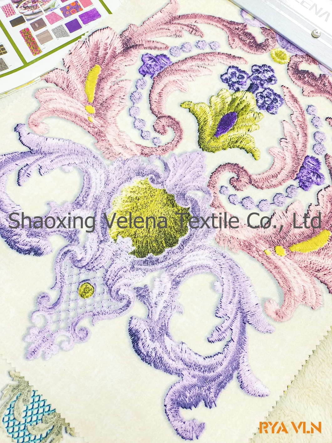 China Wholesale Supplier Fashionable Polyester Holland FDY Velvet Imitation Embroidery Printing Furniture Upholstery Fabric