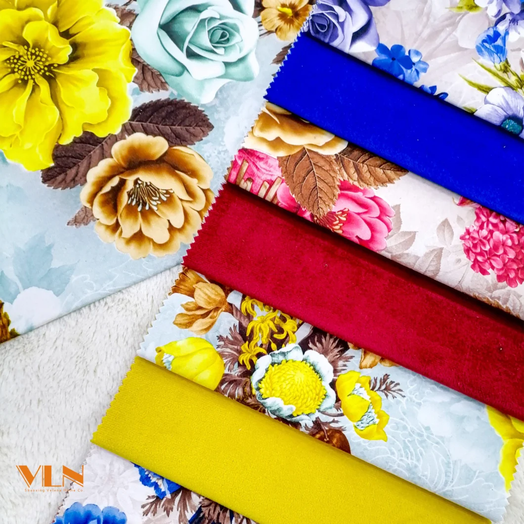 2021 New Fancy Design Luxuious Flower Design Polyester FDY Vinisia Velvet Upholstery Home Textile Furniture Sofa Curtain Fabric