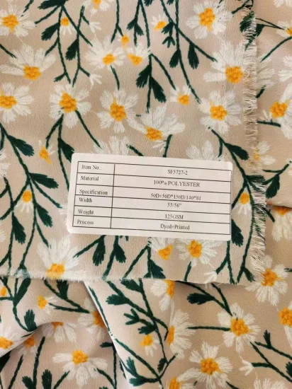 Impressão de design personalizado tecido de seda pura crepe chiffon pano de memória tecido de cetim para vestido blusa forro vestuário têxtil